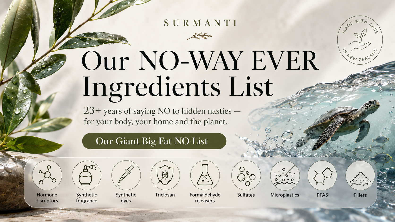 Surmanti - Our NO-WAY EVER INGREDIENTS LIST!!!!!