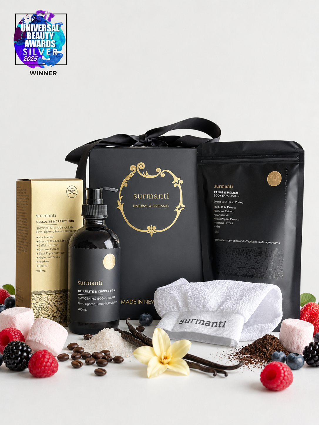 Cellulite & Crepey Skin Smoothing Body Set – Award-Winning Formula for Smoother, More Radiant Skin - Surmanti - Made In New Zealand