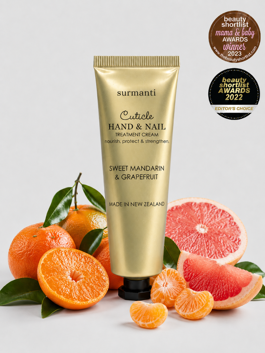 Cuticle Hand & Nail Treatment Cream - Sweet Mandarin & Grapefruit - Surmanti - Made In New Zealand