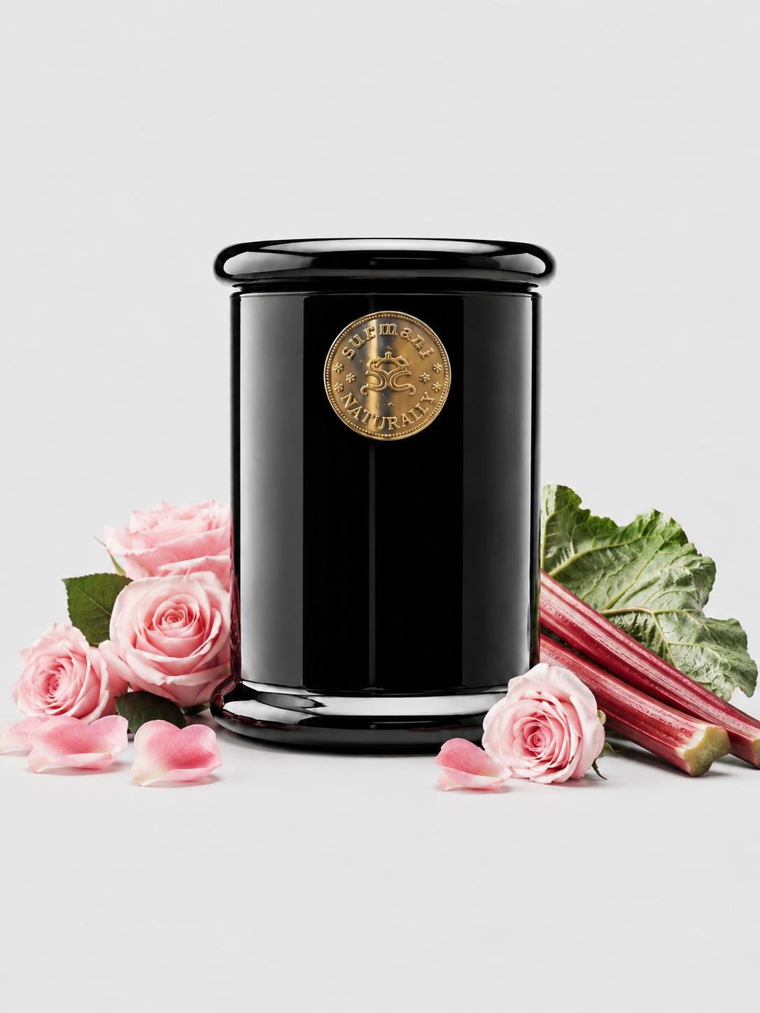 Roses & Rhubarb Long Burning Pure Soy Wax Candle 250g - Surmanti - Made In New Zealand