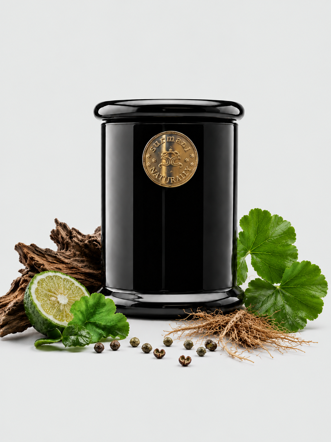 Vetiver & Geranium Leaf - Grounding Unisex Aromatherapy Candle. Pure Soy 250g - Surmanti - Made In New Zealand