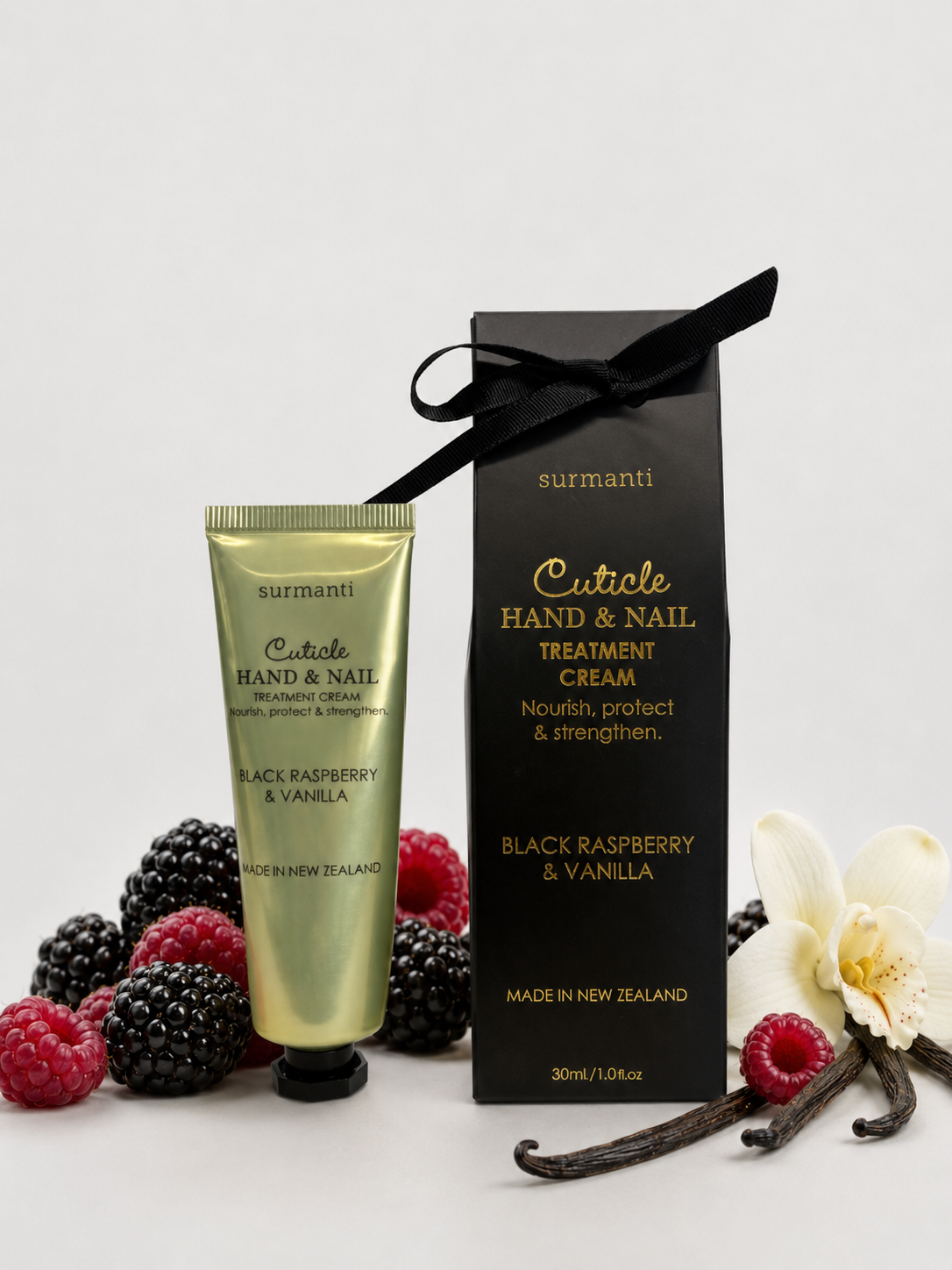 Cuticle Hand & Nail Treatment Cream - Black Raspberry & Vanilla - Surmanti - Made In New Zealand