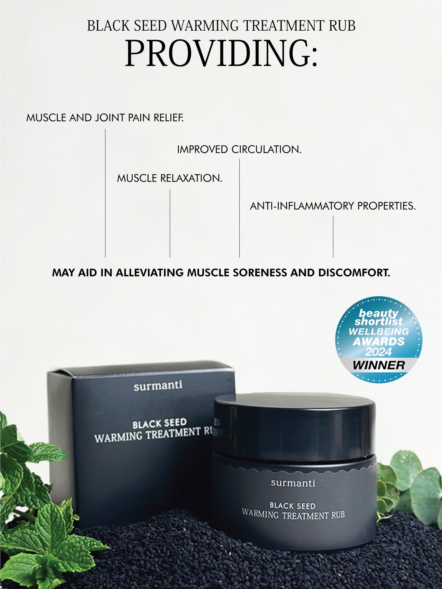 Black Seed Massage Oil & Warming Treatment Rub Duo - Award-Winning for Superior Relief - Surmanti - Made In New Zealand