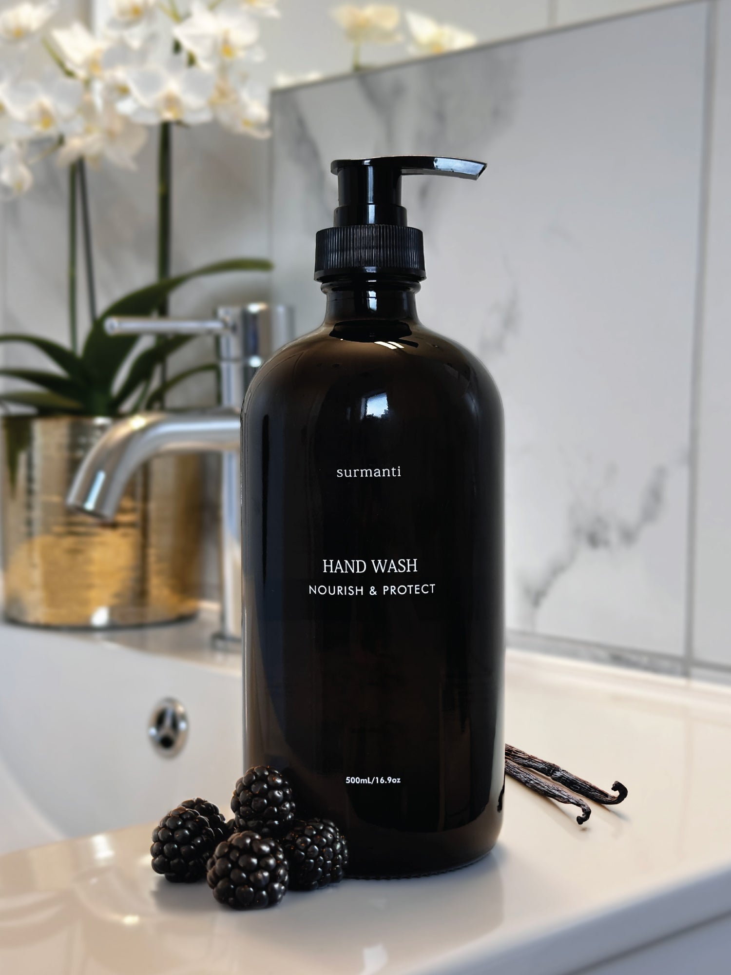 Nourish & Protect Hand Wash - Black Raspberry & Vanilla 500ml - Surmanti - Made In New Zealand