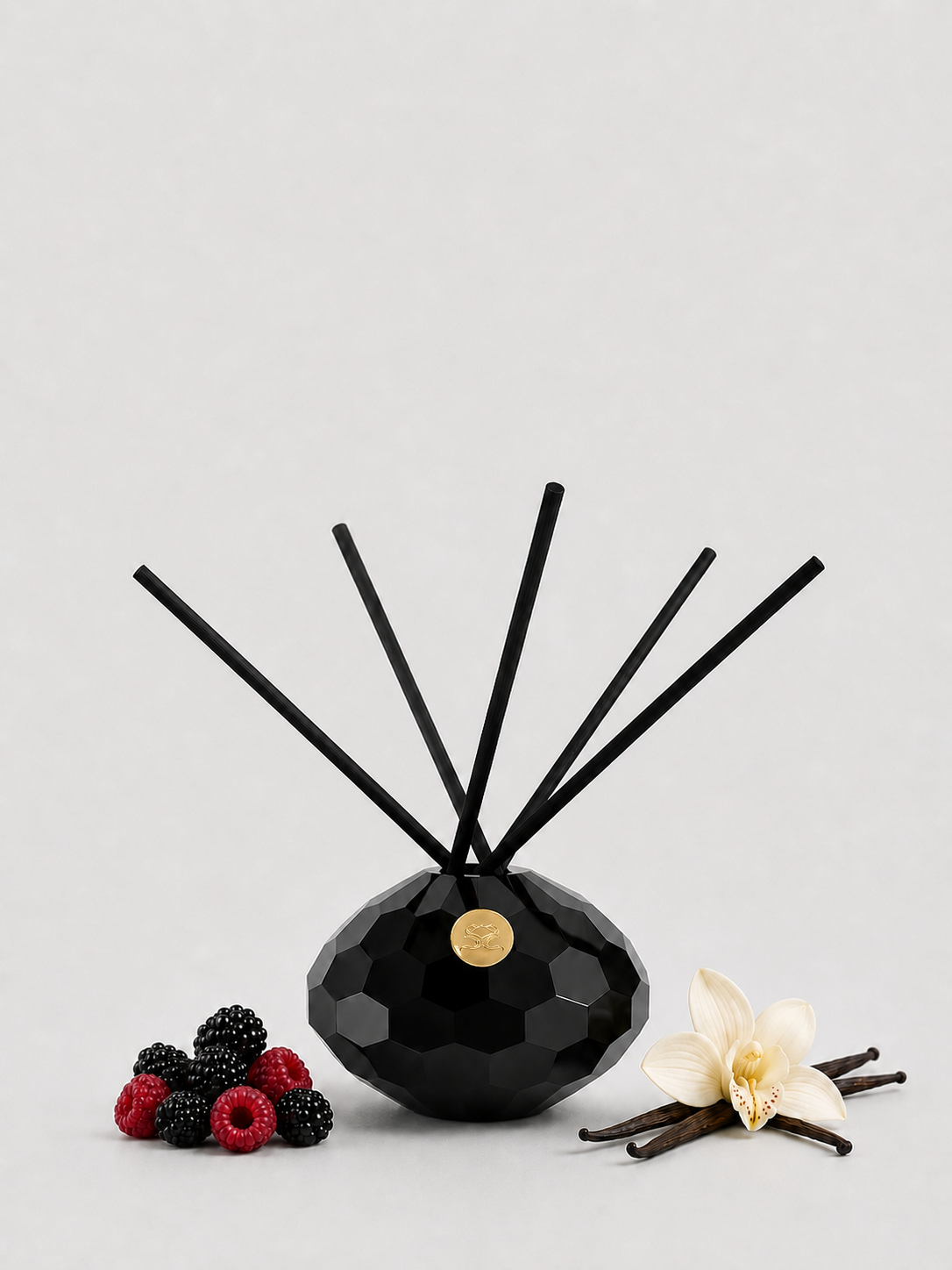 Black Raspberry & Vanilla Hexagonal Reed Diffuser - 100ml - Refillable - Surmanti - Made In New Zealand
