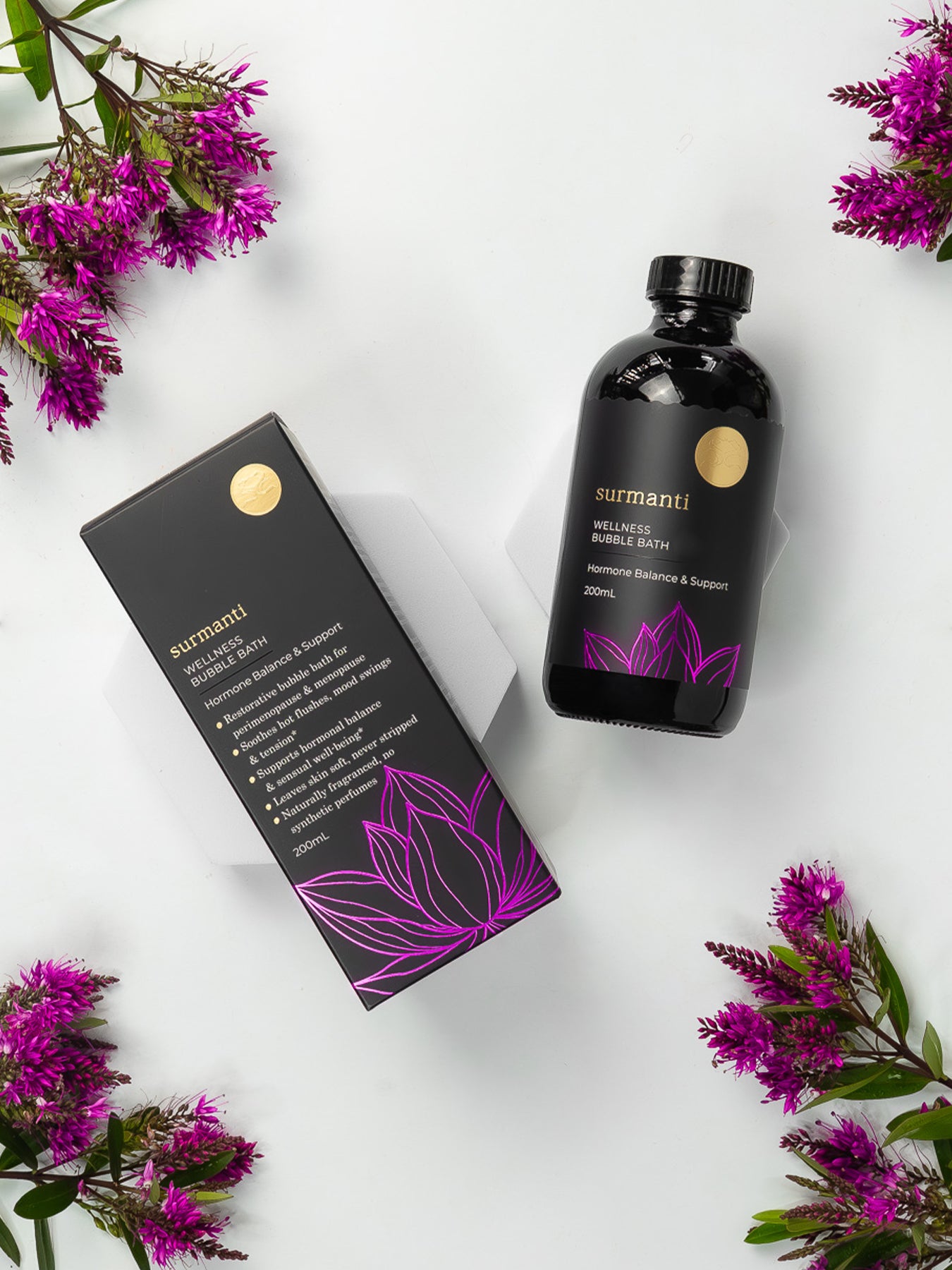 Restorative Bubble Bath for Perimenopause & Menopause 200mL Hormone Wellness - Surmanti - Made In New Zealand