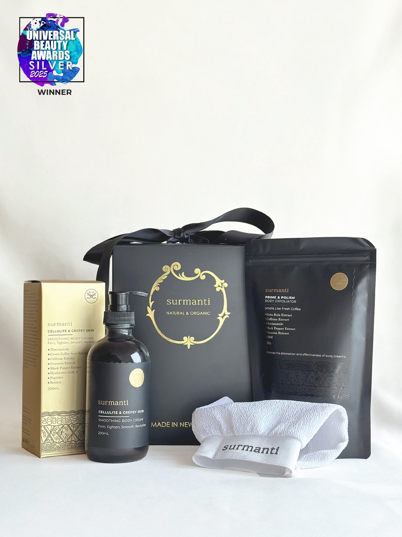 Cellulite & Crepey Skin Smoothing Body Set – Award-Winning Formula for Smoother, More Radiant Skin - Surmanti - Made In New Zealand