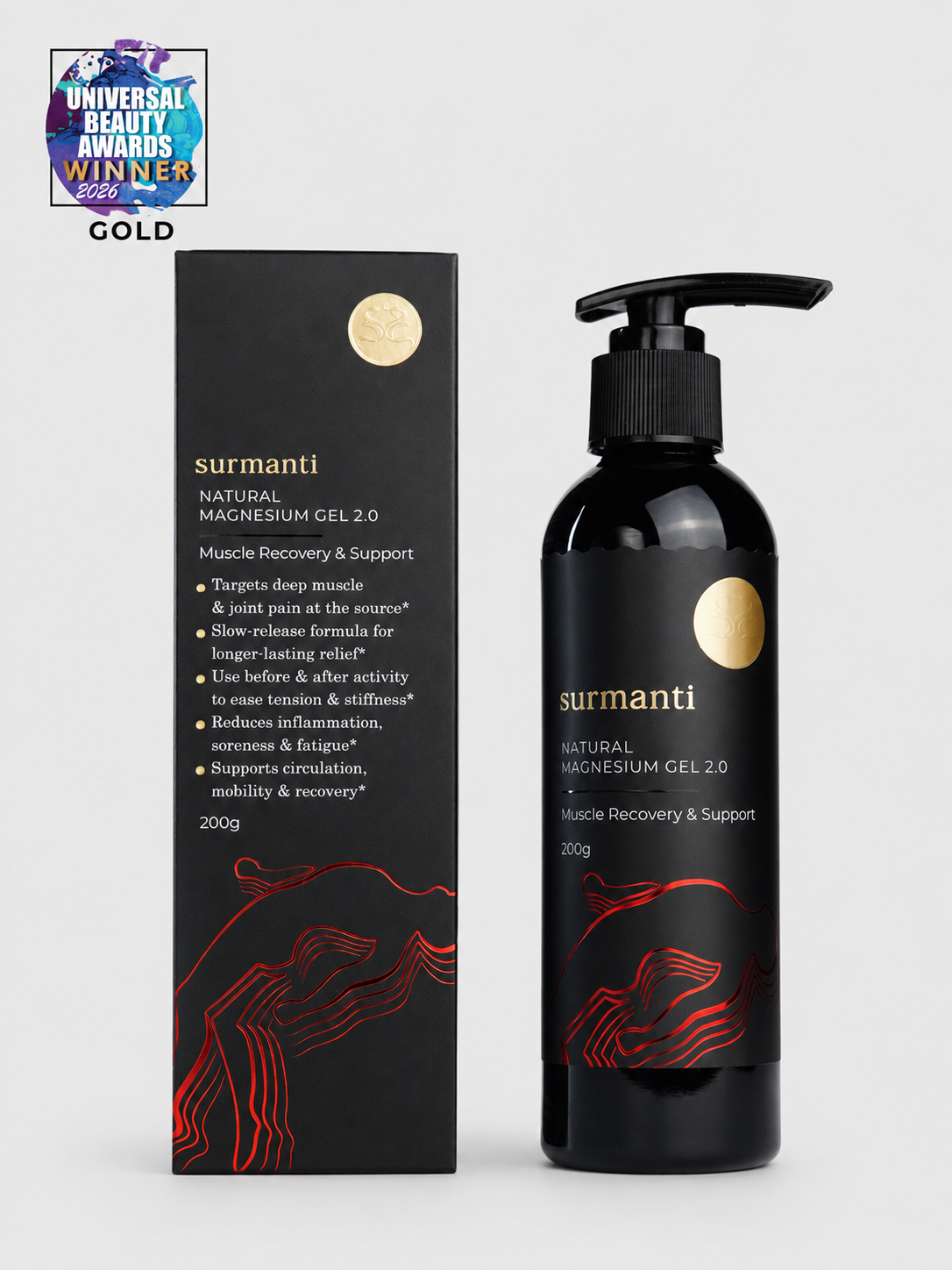 Magnesium Muscle Recovery & Support Gel - 200g Deep Targeted, Long-Lasting Relief for Tired Overworked Muscles - Surmanti - Made In New Zealand