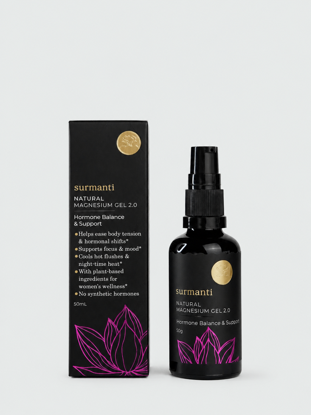 Magnesium Hormone Balance & Support Gel - 50g Deep Targeted, Long-Lasting Peri & Menopause Relief - Surmanti - Made In New Zealand