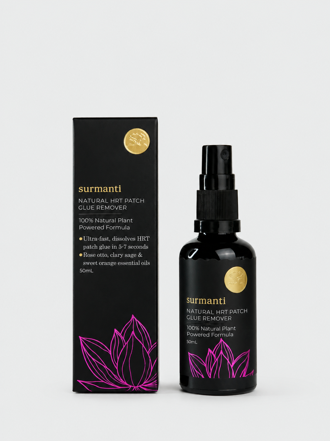 Natural-HRT Patch Glue Remover 50mL – Dissolves Sticky Estrogen Patch Residue in Seconds - Surmanti - Made In New Zealand