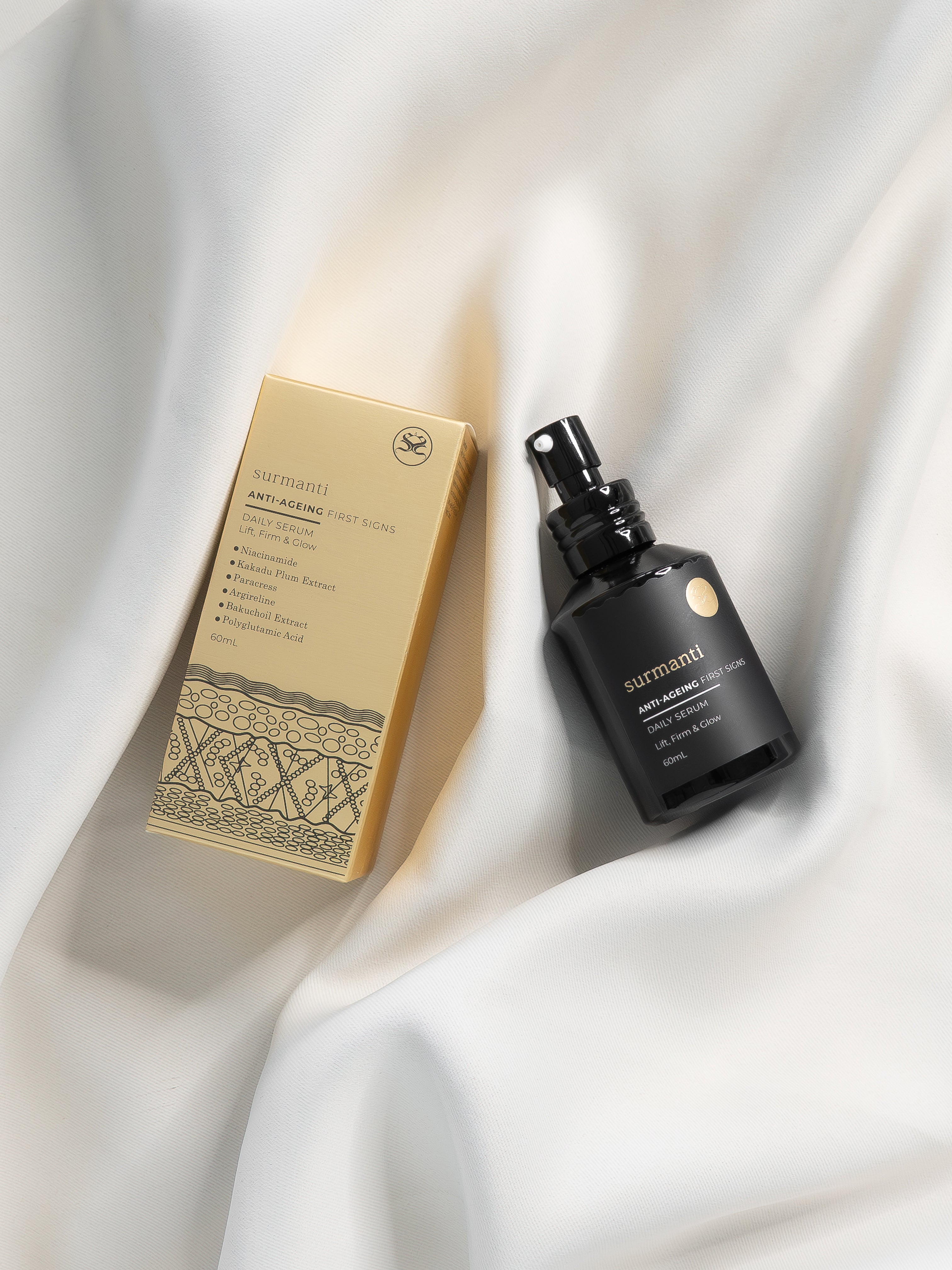 FIRST SIGNS Anti-Ageing Daily Serum - 60mL - Surmanti - Made In New Zealand
