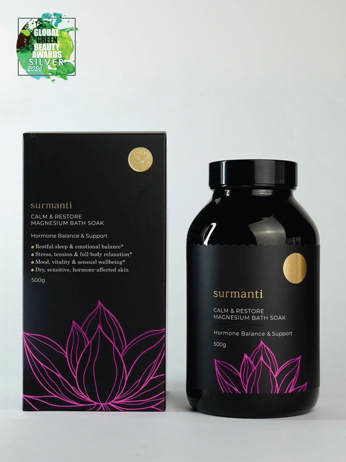 Magnesium Bath SOAK- Hormone Balance For Restful Sleep & Emotional Balance*- 500g - Surmanti - Made In New Zealand