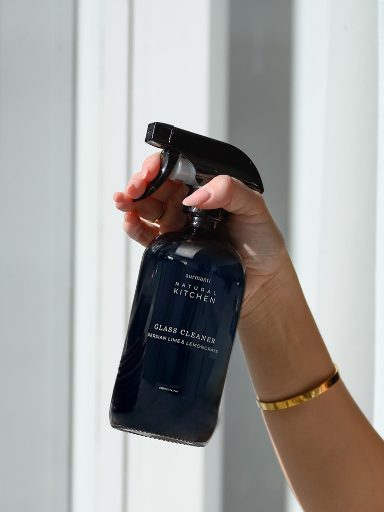 Glass Cleaner - Persian Lime & Lemongrass - Natural Kitchen - 500ML - Surmanti - Made In New Zealand