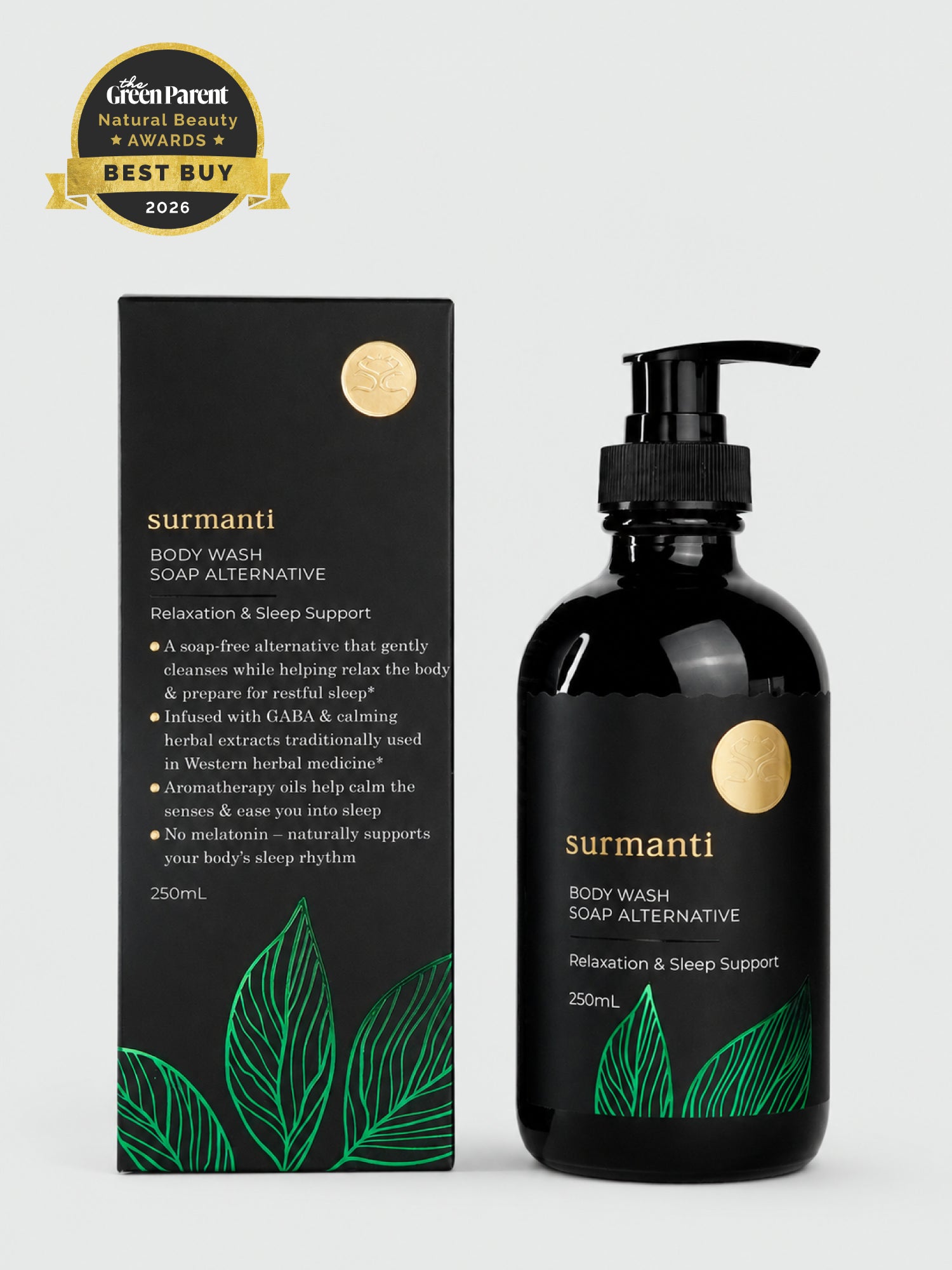 Relaxation & Sleep Support Body Wash 250mL. Breathe Deep, Lather Up, Sleep Easier.