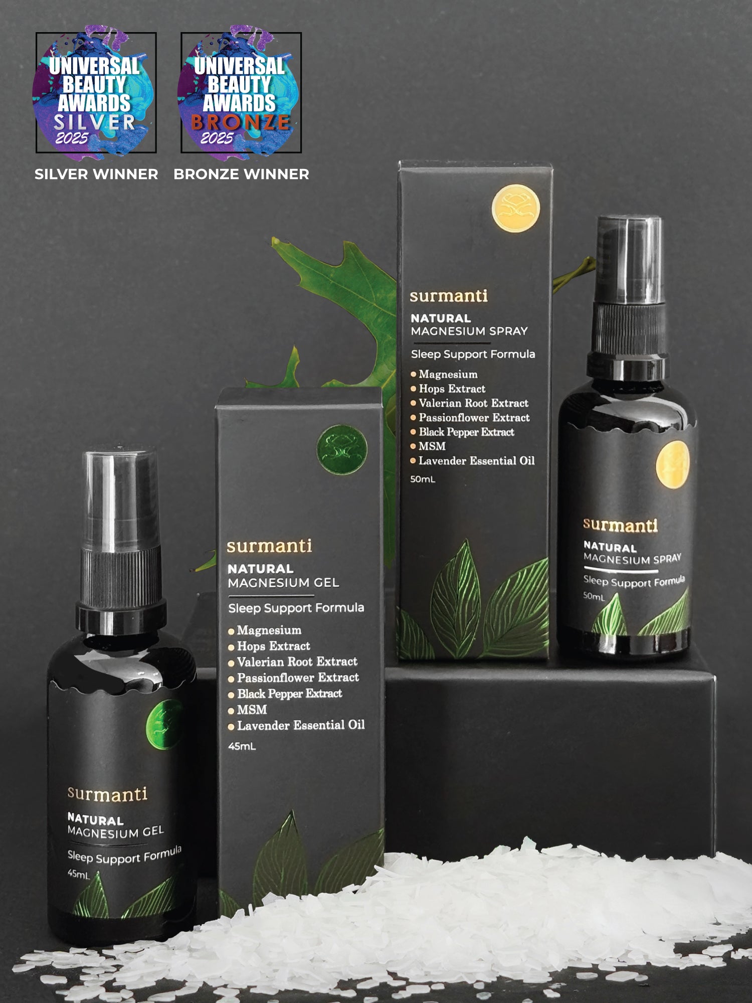 Magnesium Sleep Support Gel & Spray Bundle - All Night Support. No More 3am Wake-ups - Surmanti - Made In New Zealand