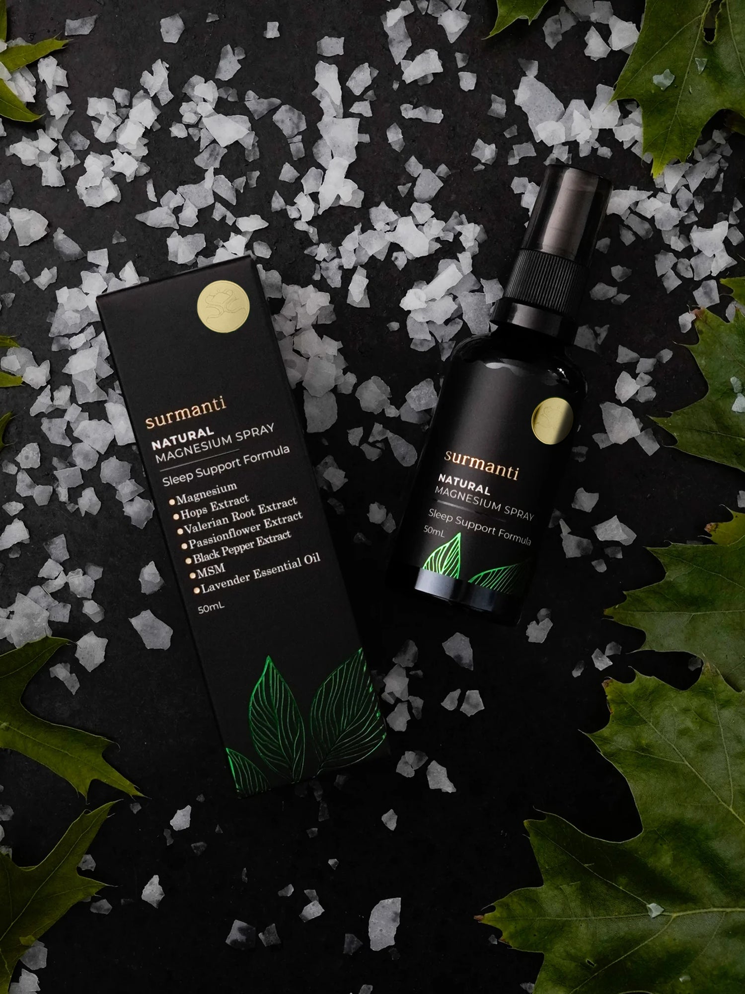Magnesium Sleep Support Spray Bundle 200mL + 50mL Travel Spray. - Surmanti - Made In New Zealand