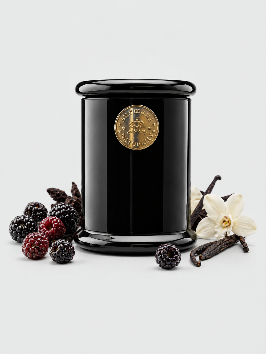 Black Raspberry & Vanilla Long Burning Pure Soy Wax Candle 250g - Surmanti - Made In New Zealand