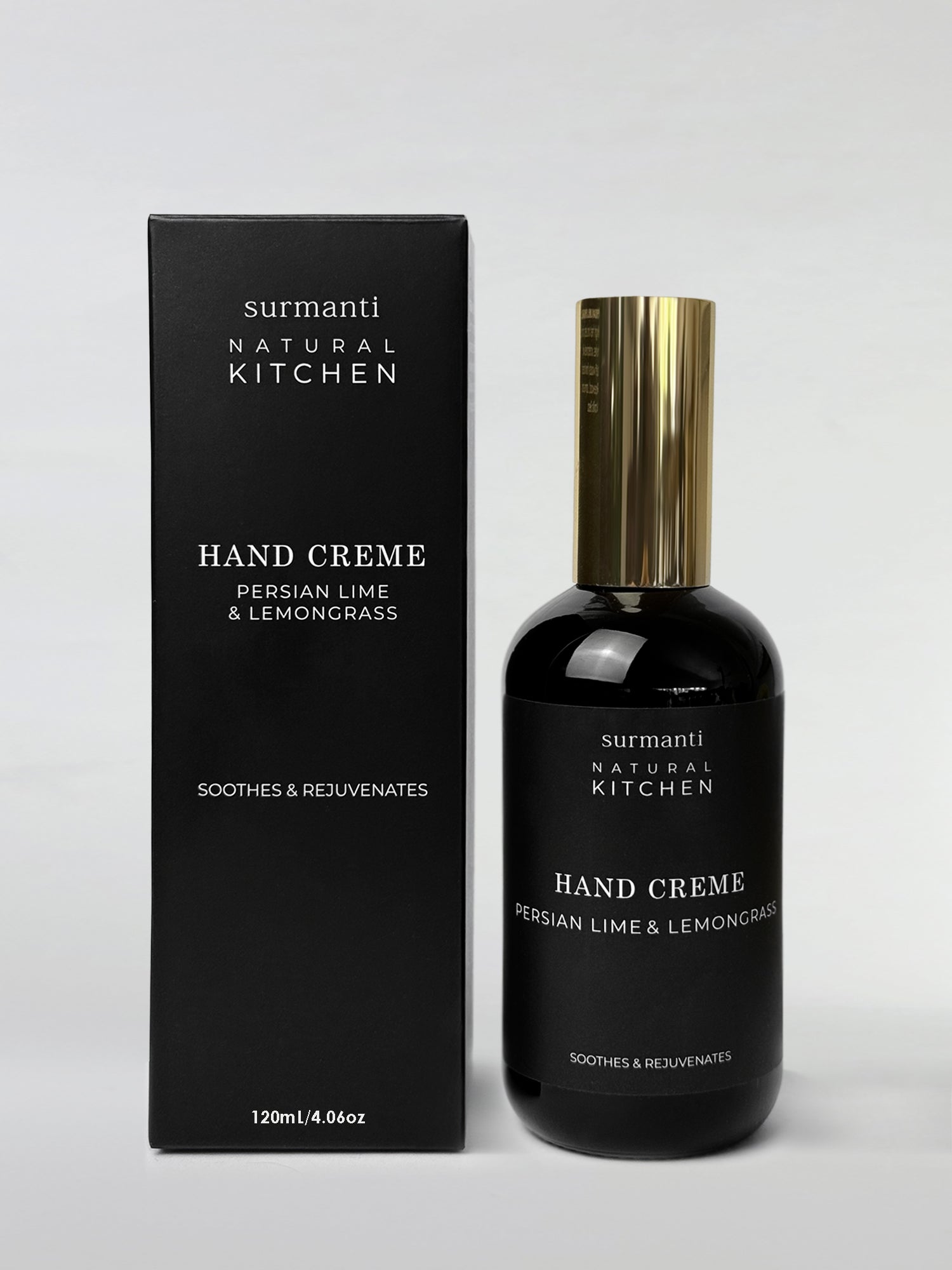 Natural Hand Creme For Dry Hands - Persian Lime & Lemongrass - Natural Kitchen - 120mL - Surmanti - Made In New Zealand