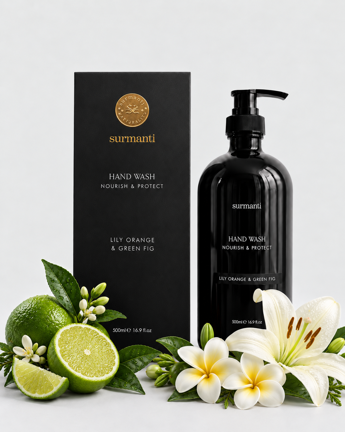 Hand Wash Nourish & Protect 500ml - Lily Orange & Green Fig
