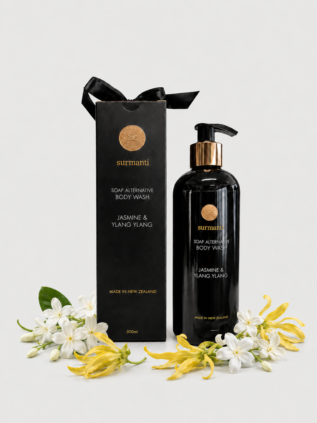 Jasmine & Ylang Ylang Body Wash - Soap Alternative. Essentail OIl Blend - 300mL - Surmanti - Made In New Zealand