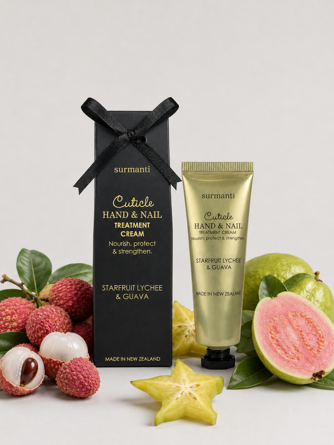 Cuticle Hand & Nail Treatment Cream - Starfruit Lychee & Guava - Surmanti - Made In New Zealand