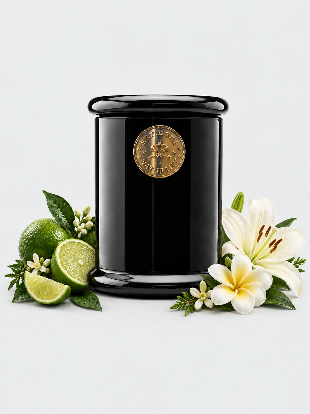 Lily, Orange & Green Fig Soy Long Burning Candle 250g - Surmanti - Made In New Zealand
