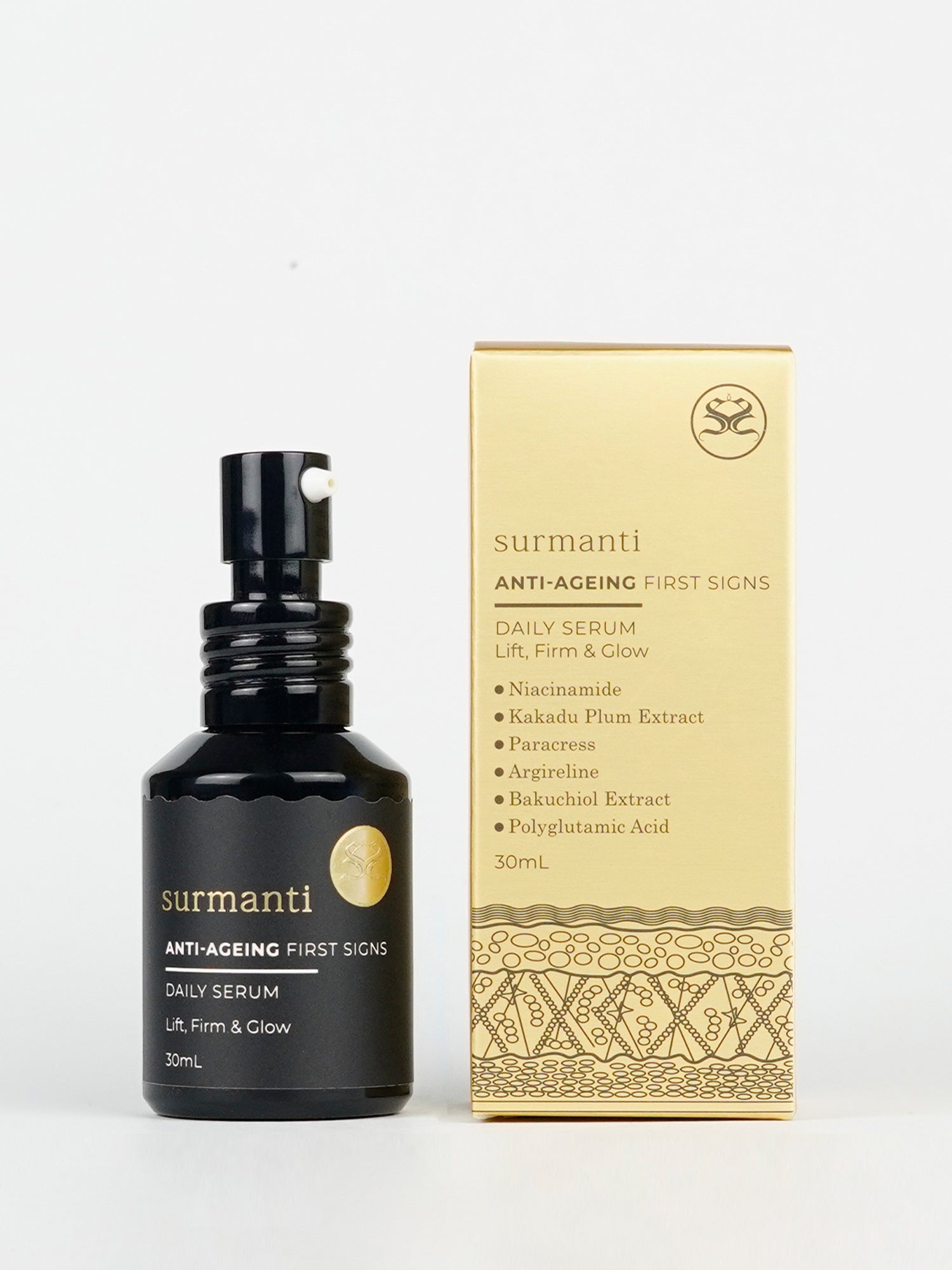 FIRST SIGNS Anti-Ageing Daily Serum - 30mL - Surmanti - Made In New Zealand