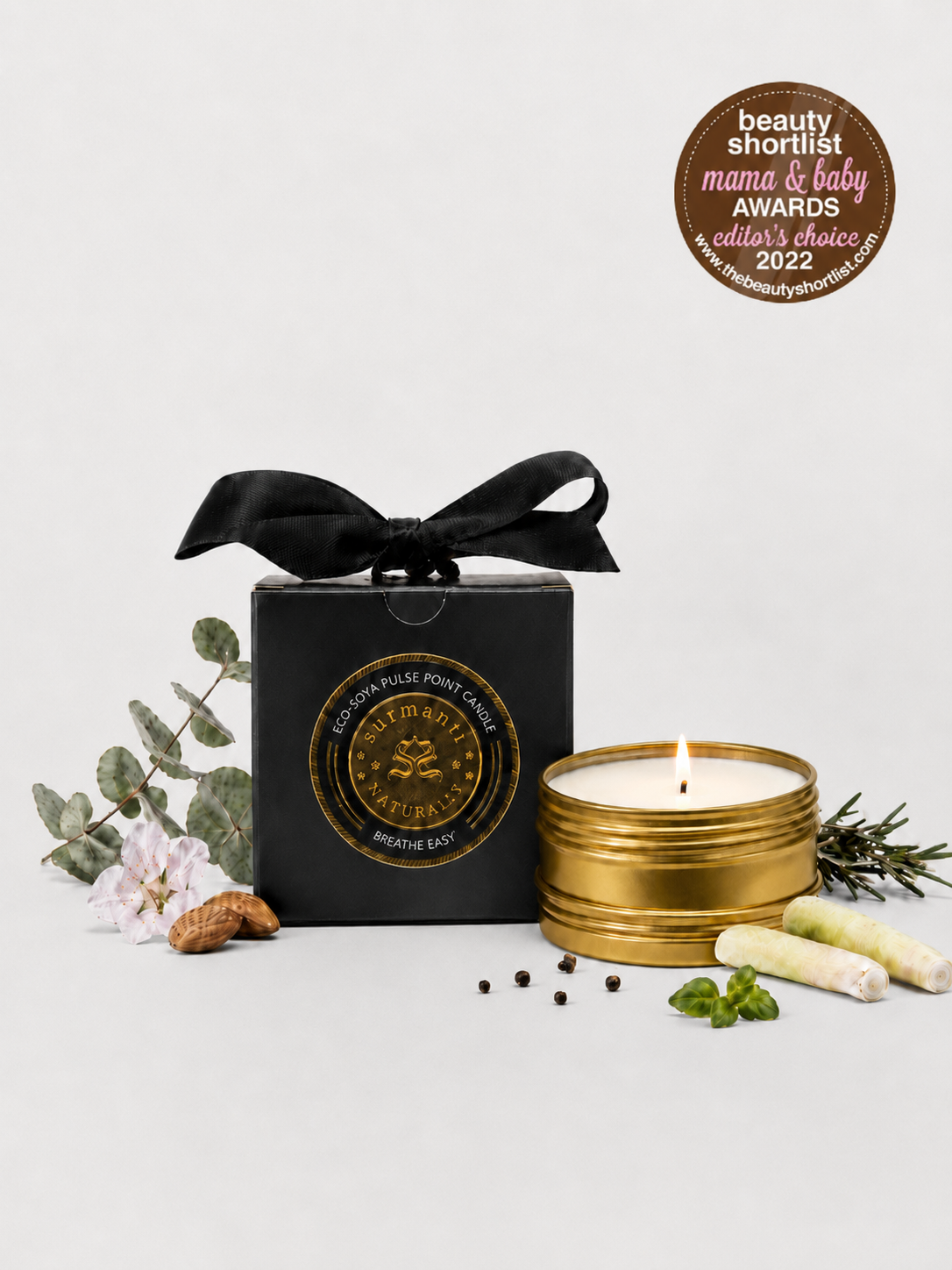 Breathe Easy Coconut Wax Pulse Point Travel Candle - Surmanti - Made In New Zealand