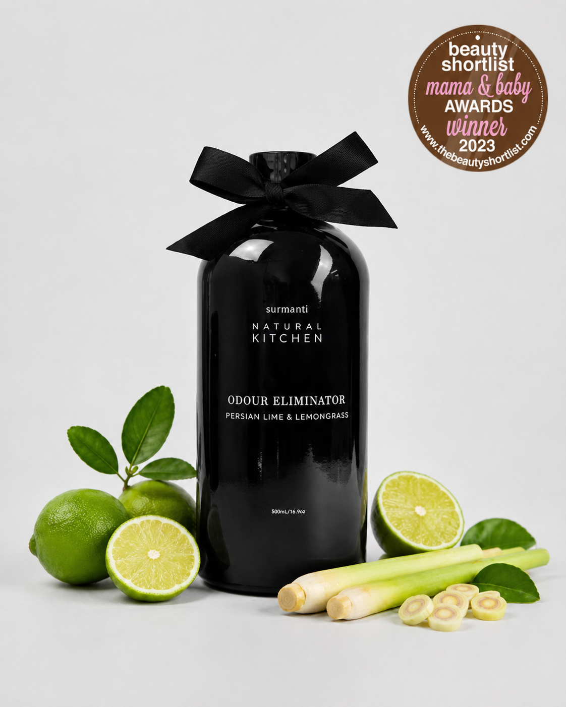 Odour Eliminator - Persian Lime & Lemongrass - Natural Kitchen - Refill 500ML - Surmanti - Made In New Zealand