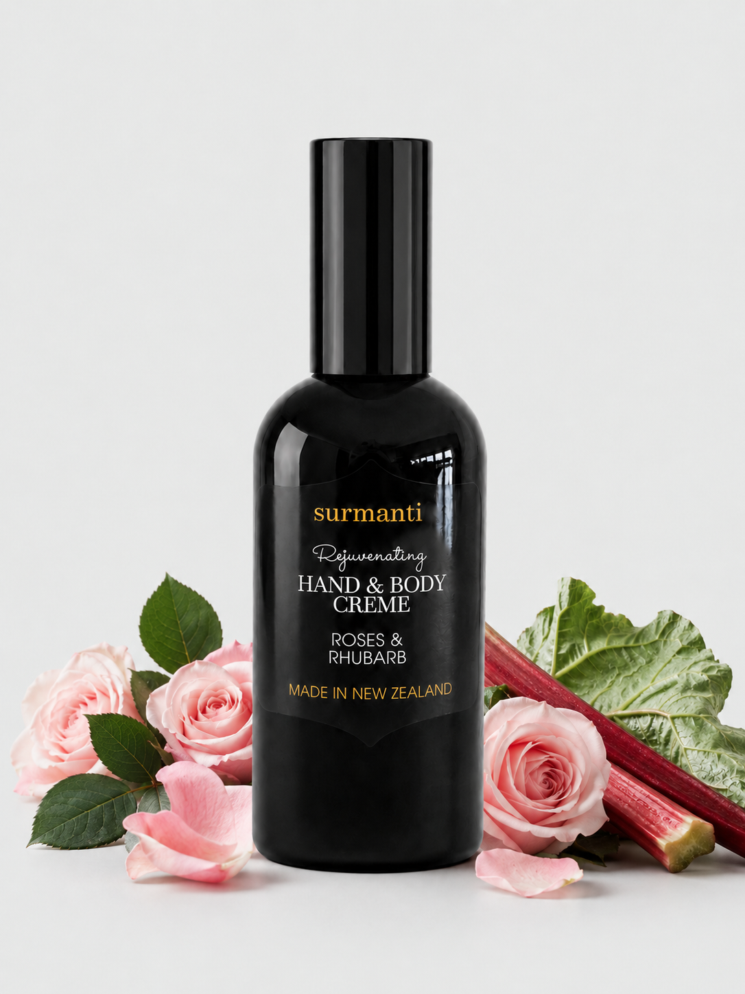 Roses & Rhubarb Hand & Body Creme 120mL - Surmanti - Made In New Zealand