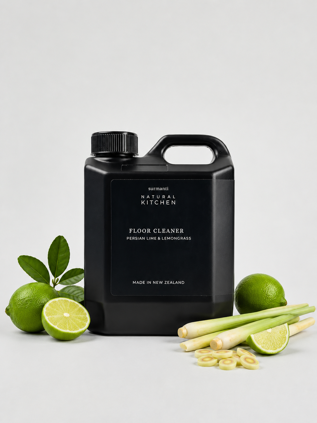 Natural Floor Cleaner (1 litre) - Persian Lime & Lemongrass - Non-Toxic Kid & Pet Friendly - Surmanti - Made In New Zealand