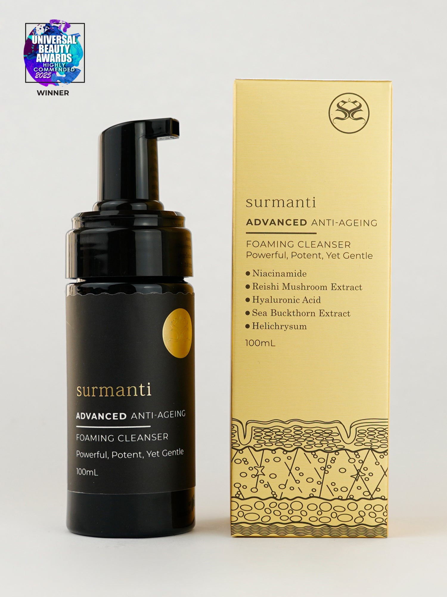 ADVANCED Anti-Ageing Foaming Cleanser - 100mL - Surmanti - Made In New Zealand
