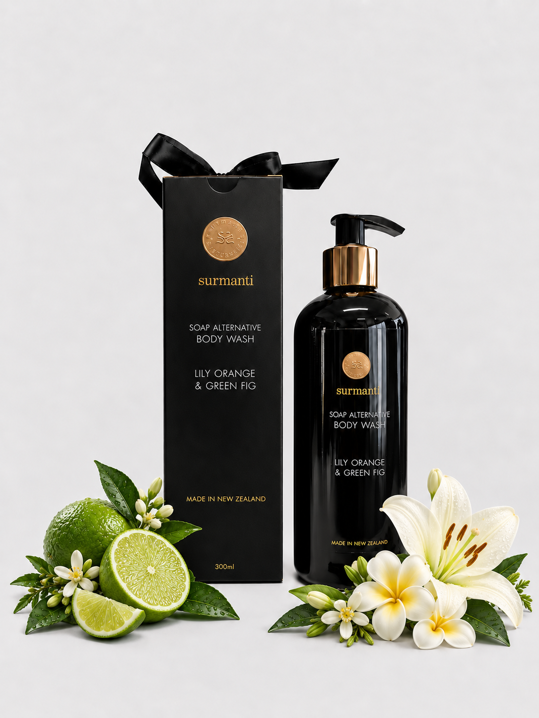Lily Orange & Green Fig Body Wash - Soap Alternative Non-Drying 300ml