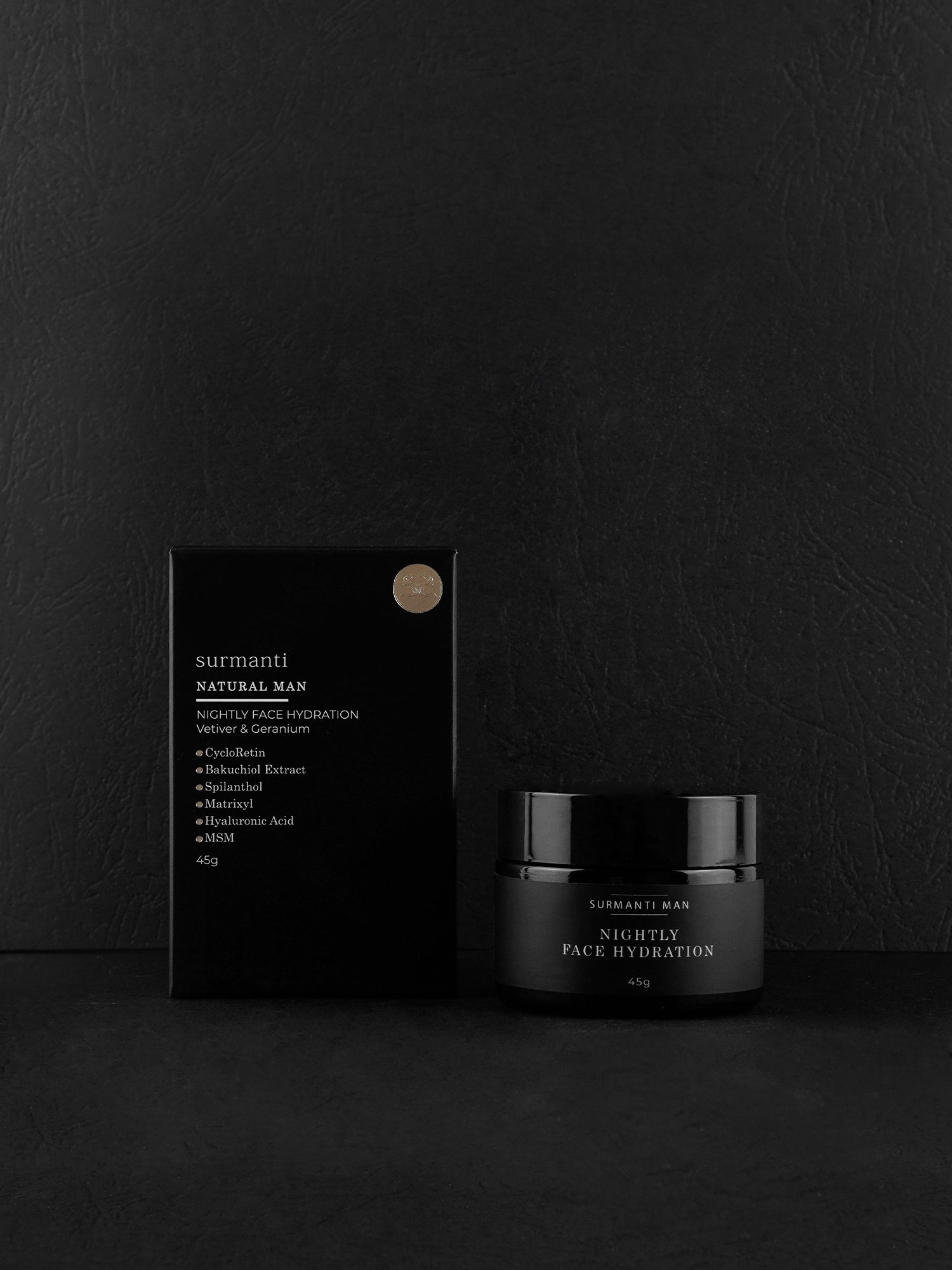 Natural Man Nightly Face Hydration 45g - Anti-Aging Night Cream: Advanced Skincare for Men - Surmanti - Made In New Zealand