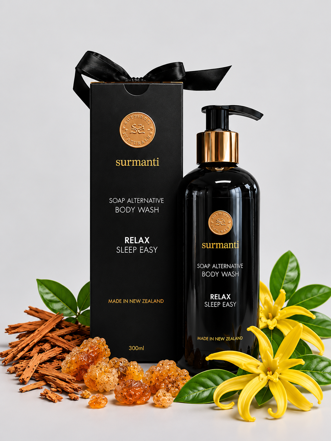 RELAX Sleep Easy Body Wash - Soap Alternative. END OF LINE - 300mL - Surmanti - Made In New Zealand