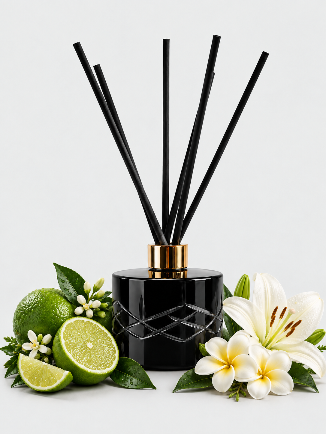 Lily Orange & Green Fig Crystal Series Reed Diffuser - Large 200ml