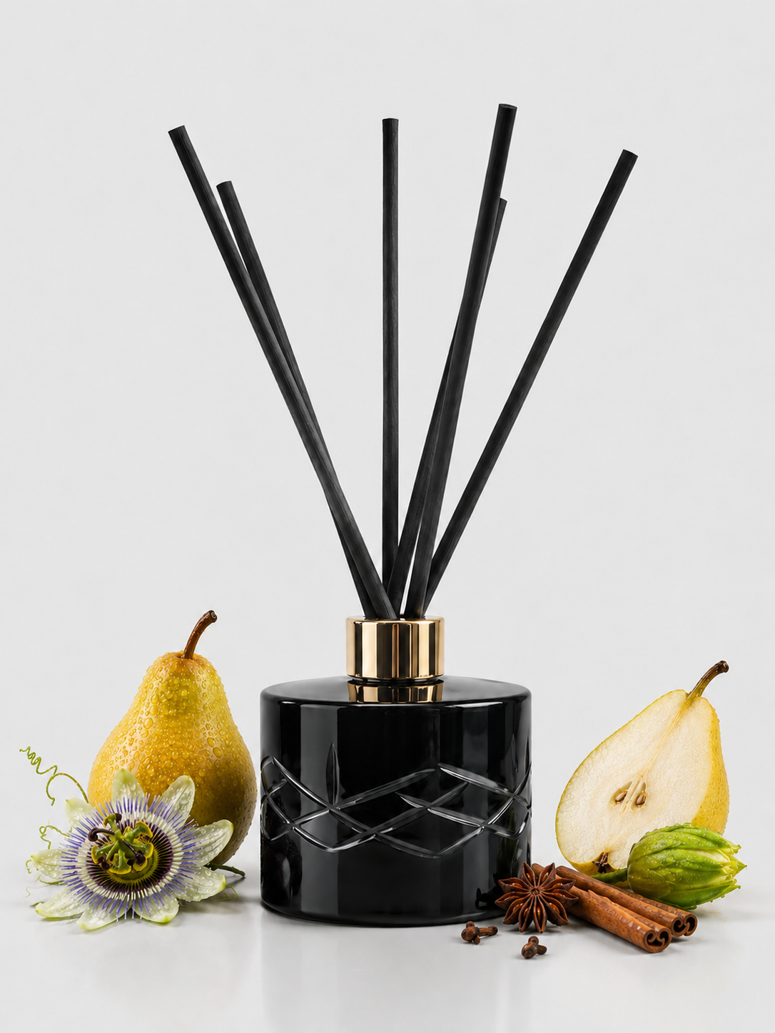 French Pear & Passionflower Crystal Reed Diffuser - Refillable - Surmanti - Made In New Zealand