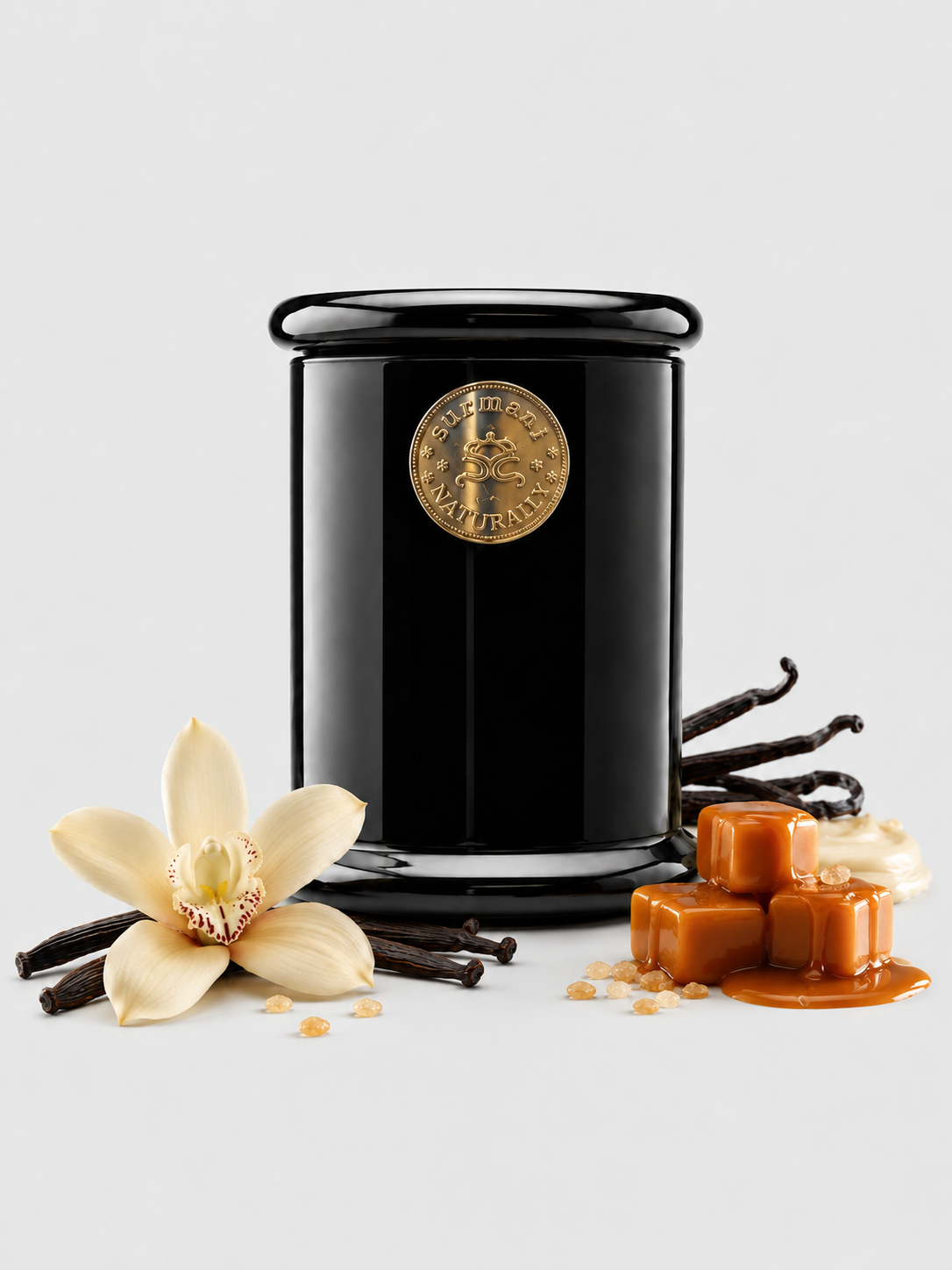 Vanilla Caramel Long Burning Pure Soy Wax Candle 250g - Surmanti - Made In New Zealand