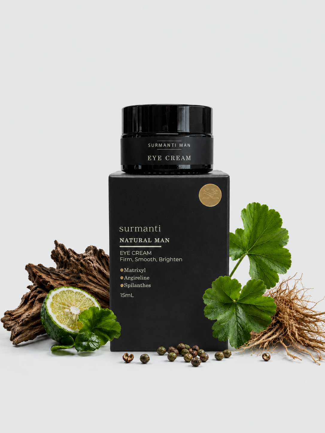 Natural Man Eye Cream 15mL - Energize & Reduce Dark Under-eyes & Puffiness - Surmanti - Made In New Zealand