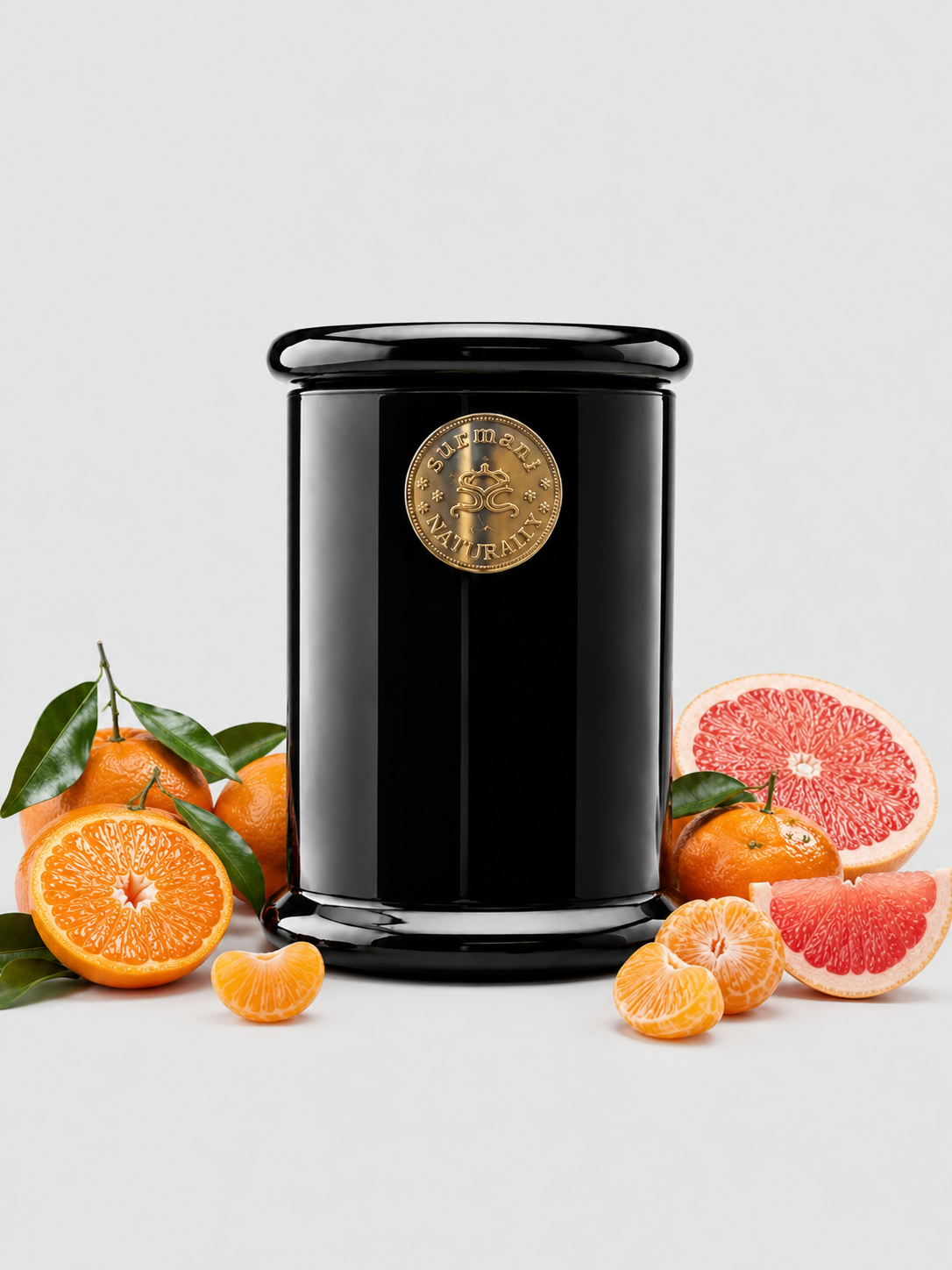 Sweet Mandarin & Grapefruit Long Burning Pure Soy Wax Candle 250g - Surmanti - Made In New Zealand