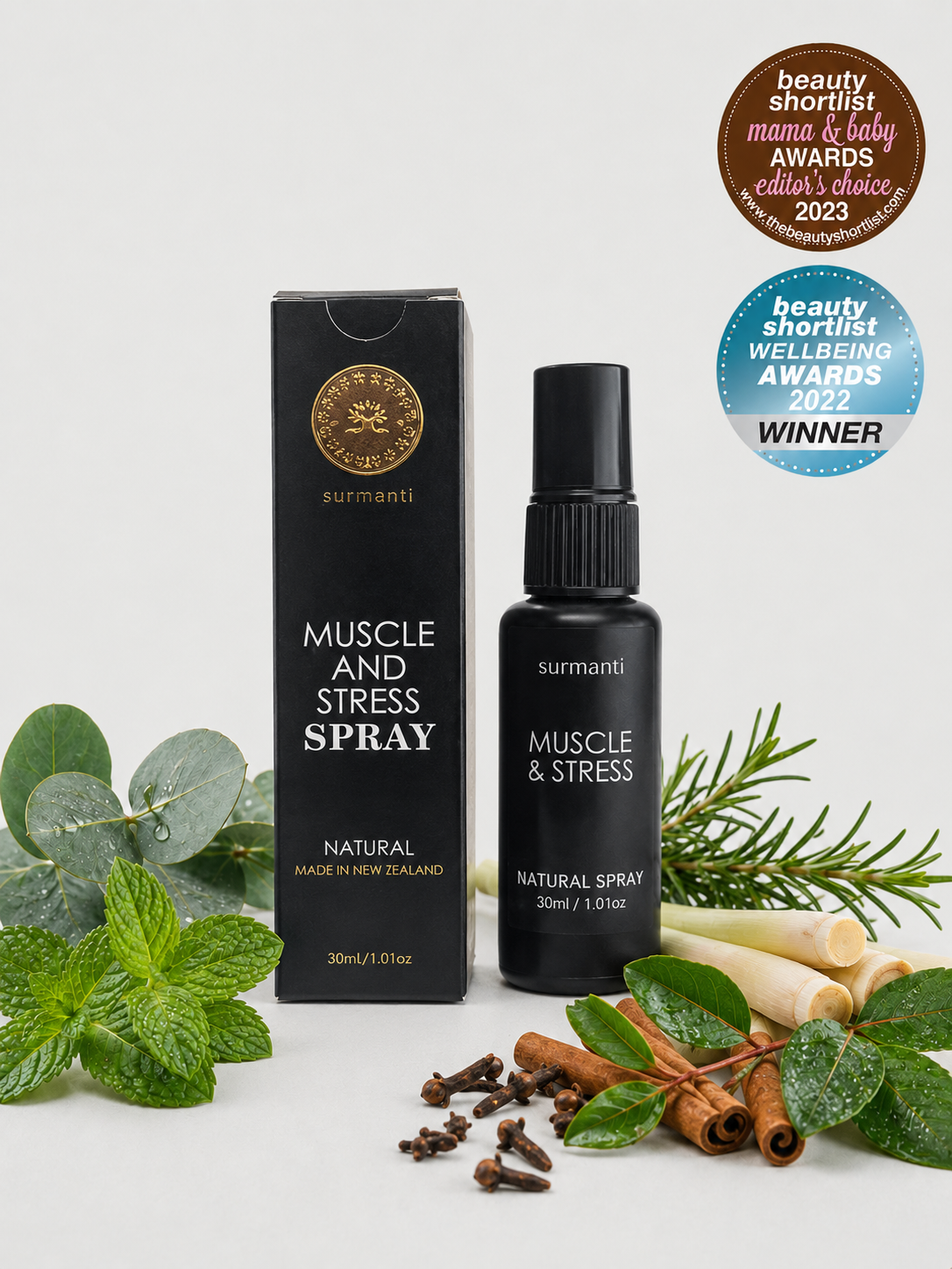 Muscle & Stress Travel Spray 30mL. FAST Topical Muscle Relief For On The GO. - Surmanti - Made In New Zealand