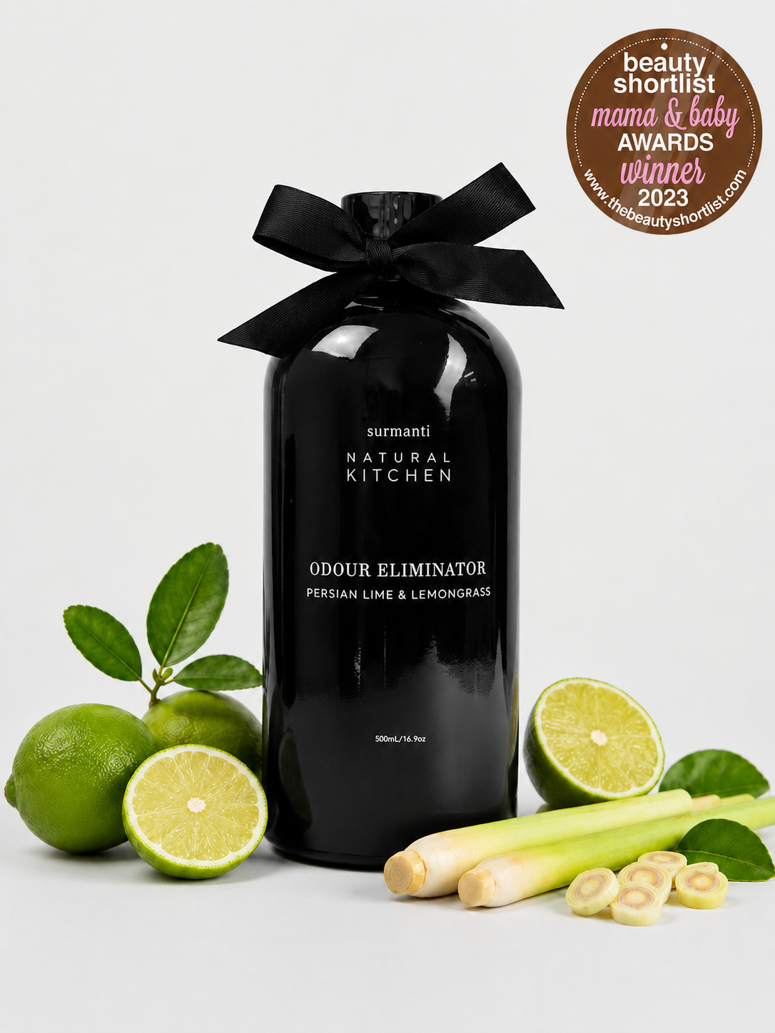 Odour Eliminator - Persian Lime & Lemongrass - Natural Kitchen - Refill 500ML - Surmanti - Made In New Zealand