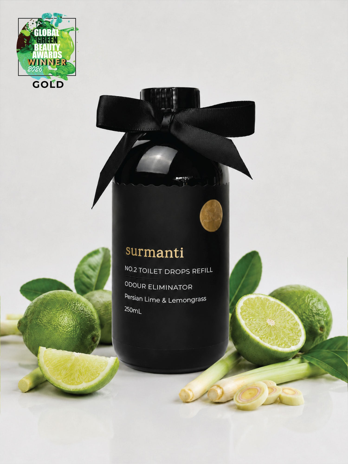 Surmanti No.2 Toilet Drops 250mL Refill – GOLD, Global Green Beauty Awards 2026