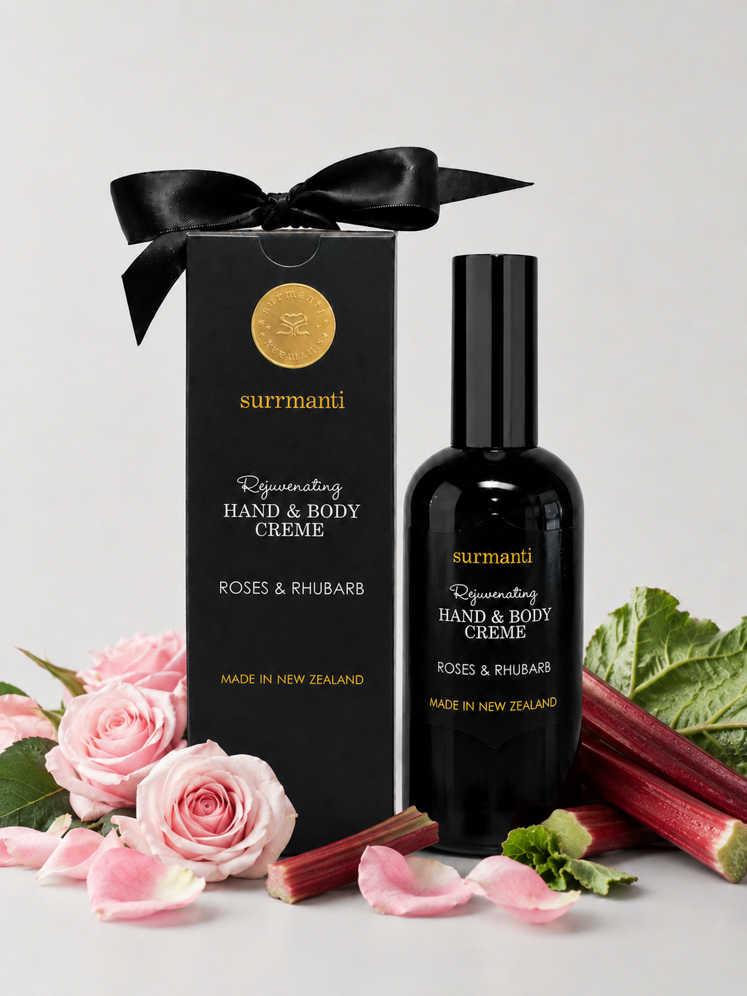 Roses & Rhubarb Hand & Body Creme 120mL - Surmanti - Made In New Zealand