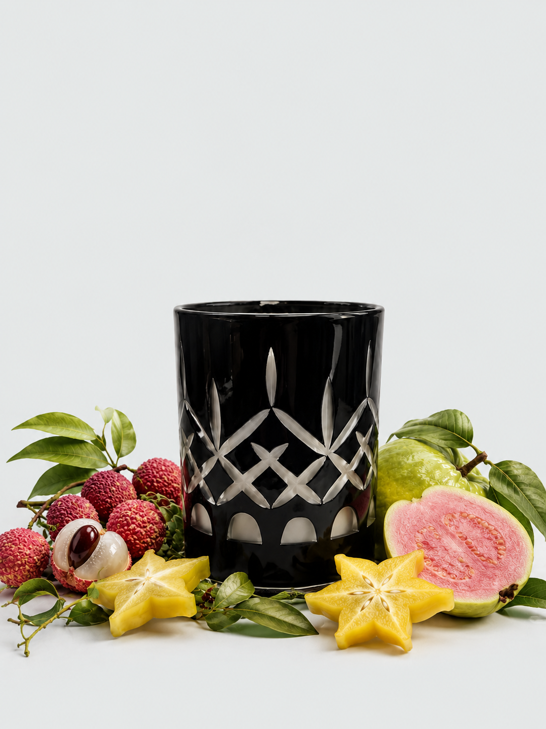 Starfruit Lychee & Guava Crystal Series Long Burning Pure Coconut Wax Candle Small 150gm - Surmanti - Made In New Zealand