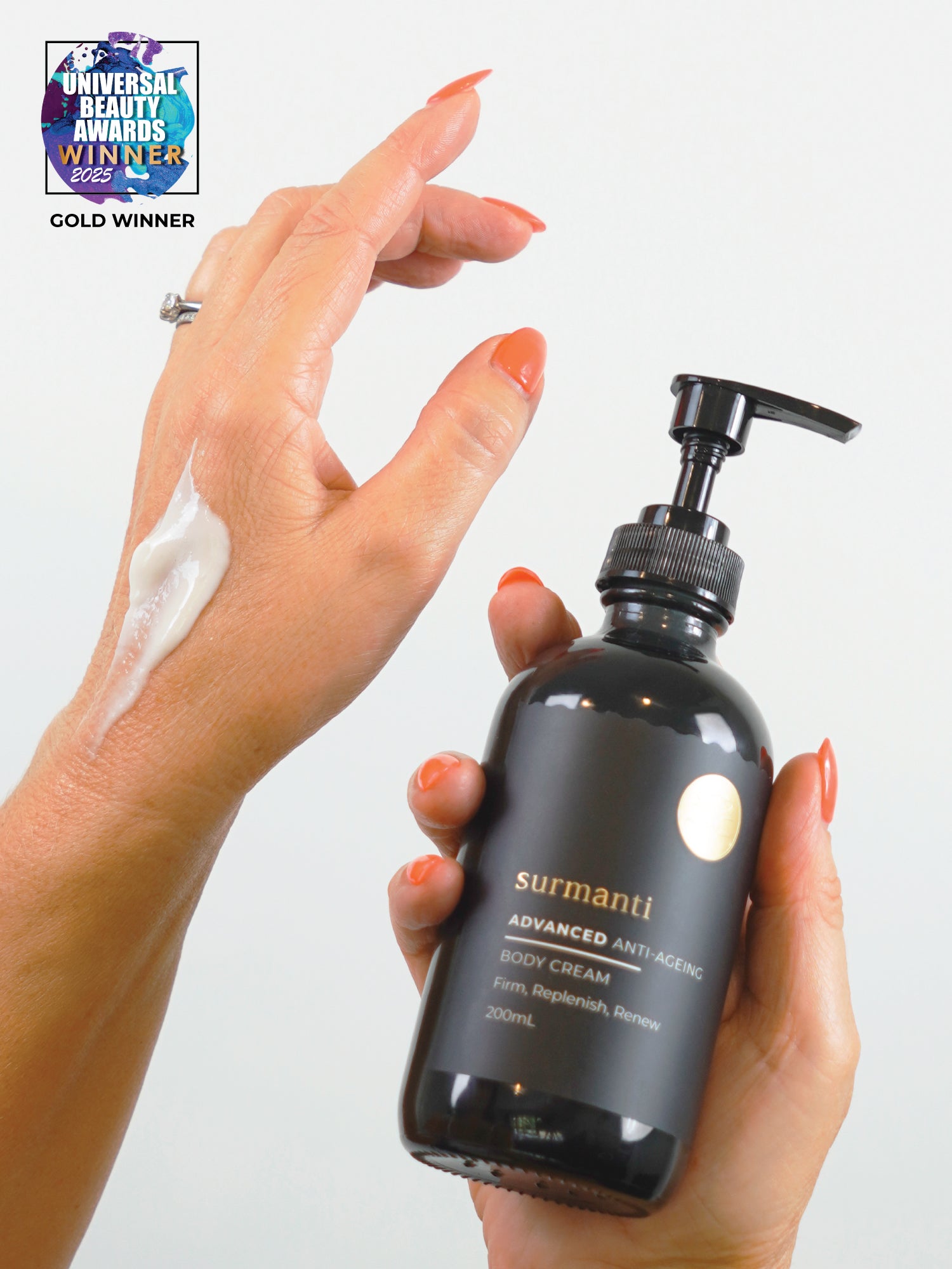 ADVANCED Anti-Ageing Body Cream - 200mL. Award Winning - Surmanti - Made In New Zealand