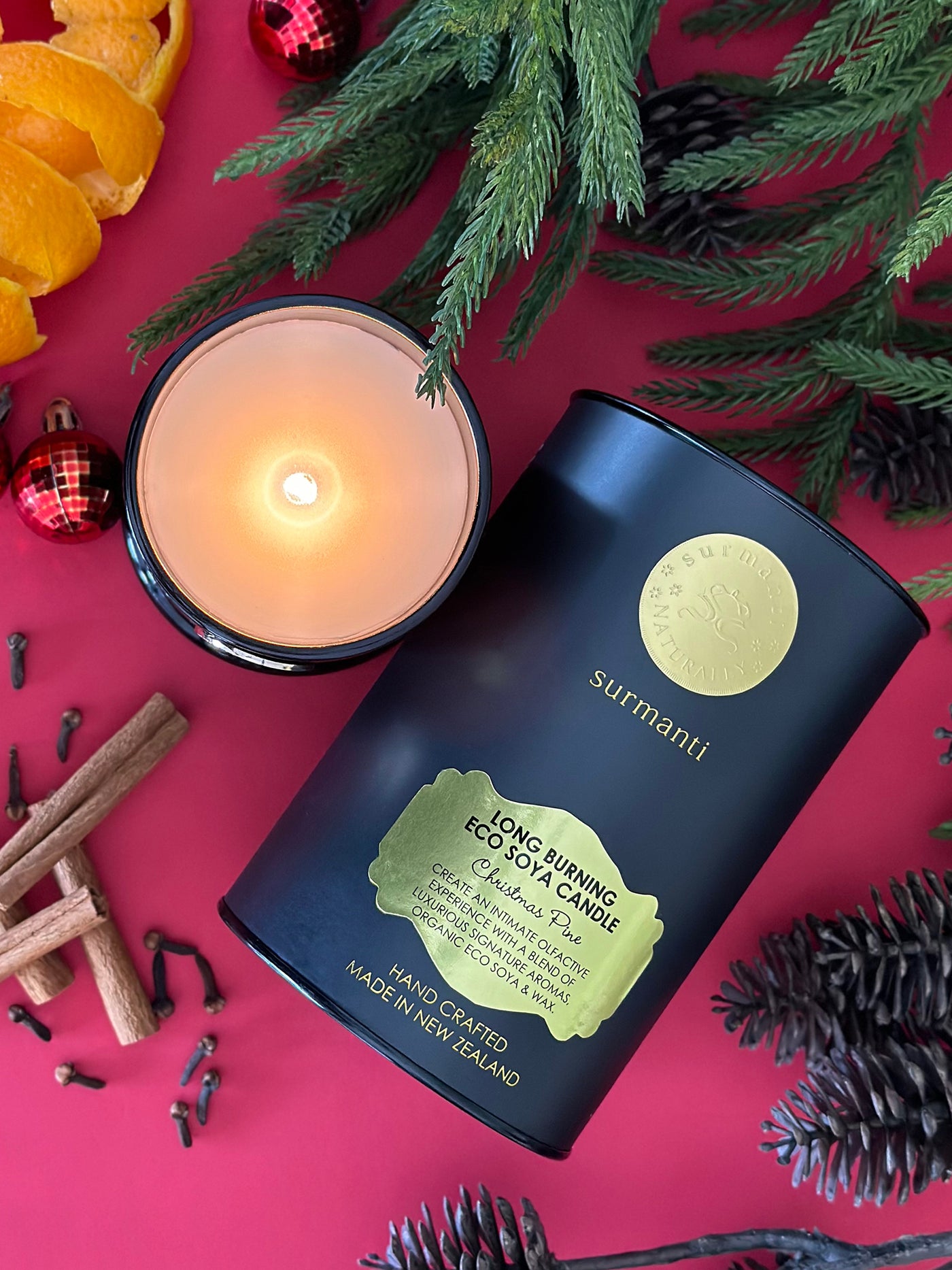 Christmas Pine Long Burning Eco Soy Candle - Limited Edition