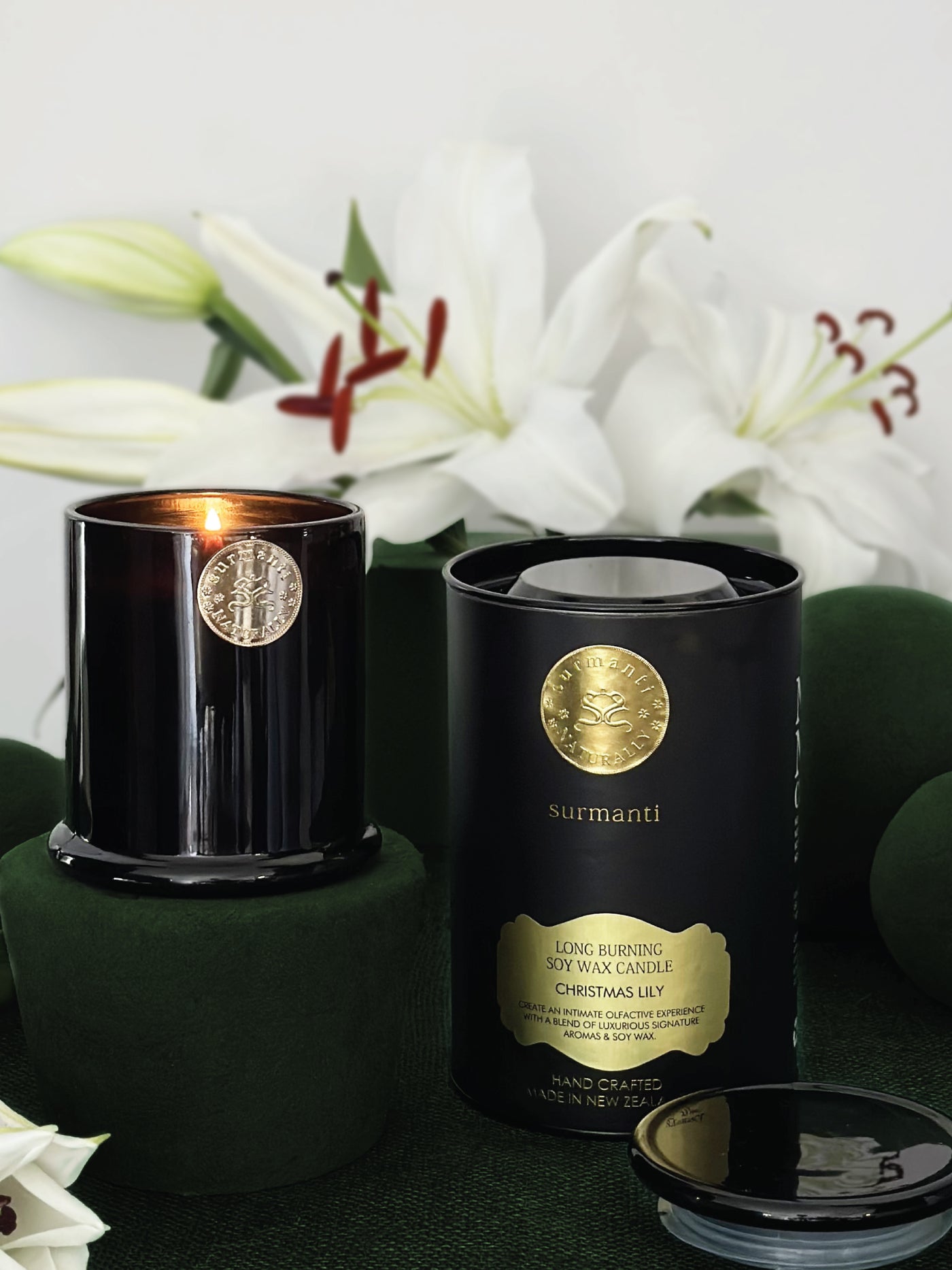 Christmas Lily Long Burning Eco Soy Wax Candle - Limited Edition