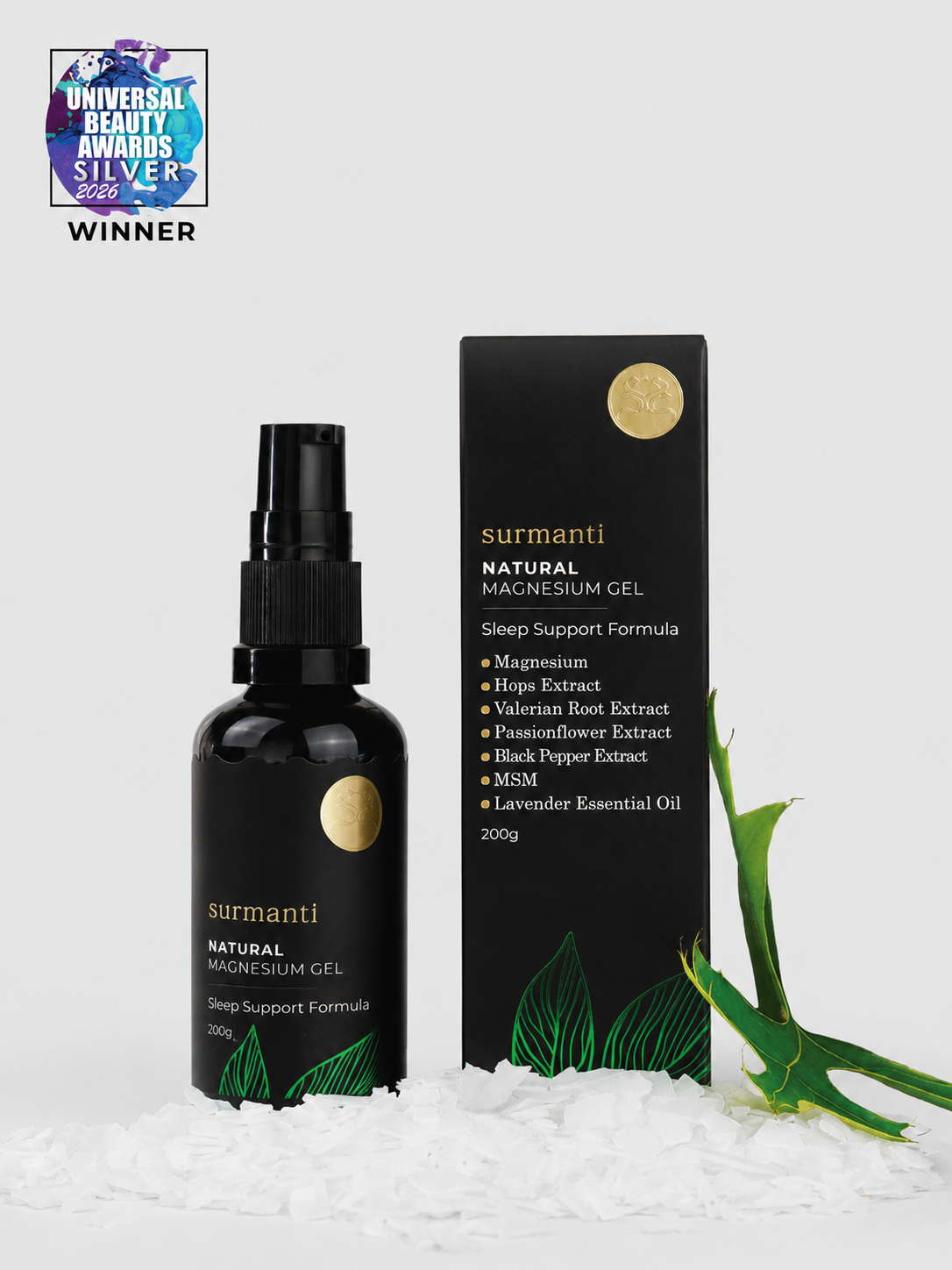 Magnesium Sleep Support Travel Gel – Targeted Application, Prolonged Absorption for Deep Restful Sleep & Relaxation - Surmanti - Made In New Zealand