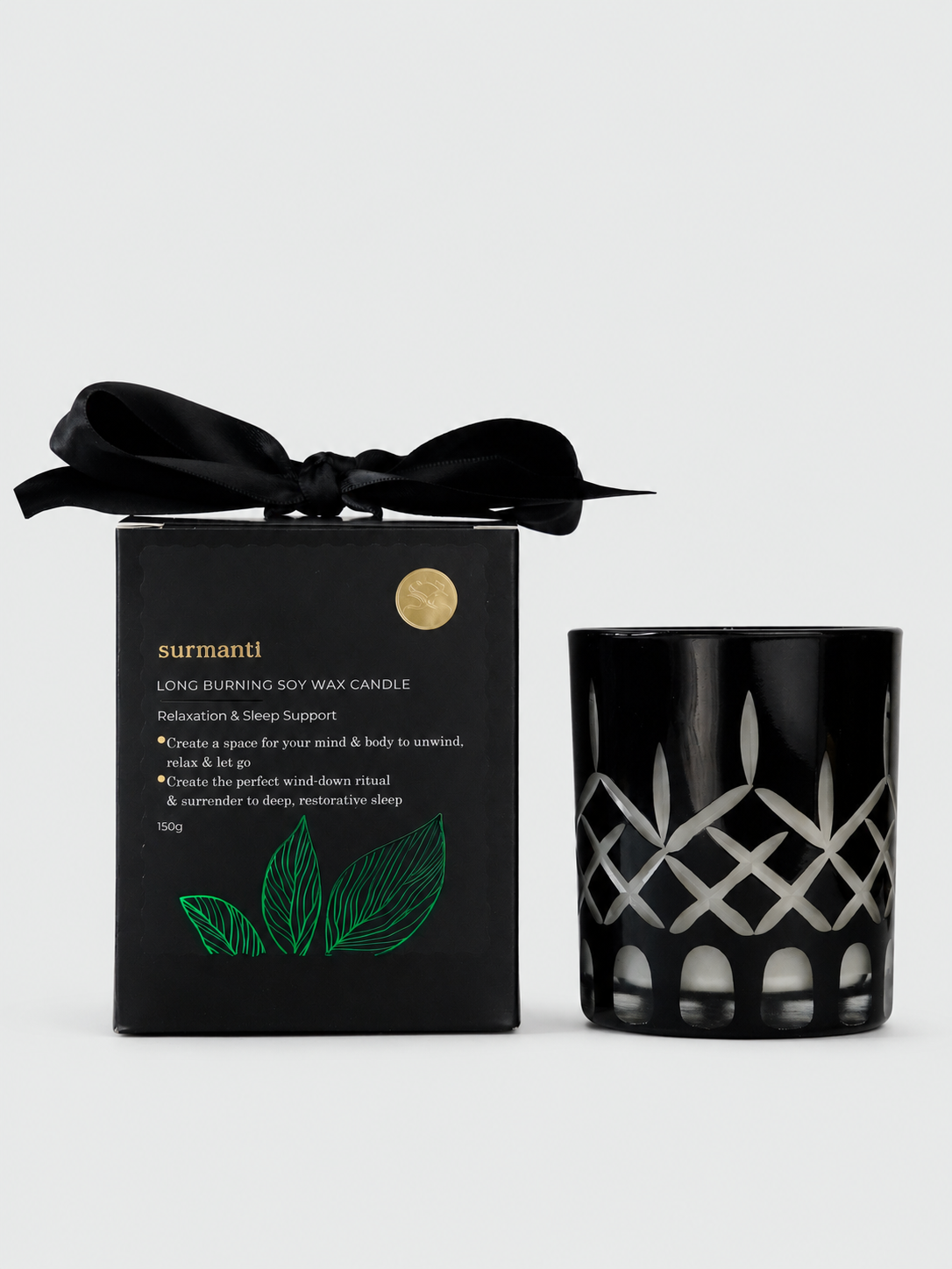 Relaxation & Sleep Support Pure Soy Candle - Long Burning 150g. Award Winning - Promotes Restful Gentle, Peaceful Sleep - Naturally - Surmanti - Made In New Zealand